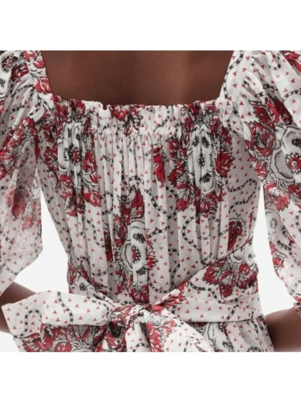 Nwt The Vampire's Wife The Guardian Meadow-Rose Print Cotton Poplin Dress Us12 — image 5 of 8